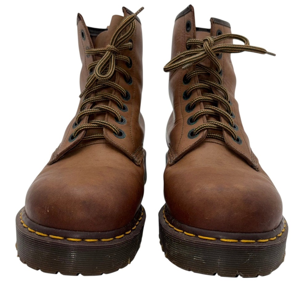 Dr Martens 1460 Crazy Horse Boots Mens 12 Brown Doc Leather MIE England VINTAGE - Picture 3 of 12